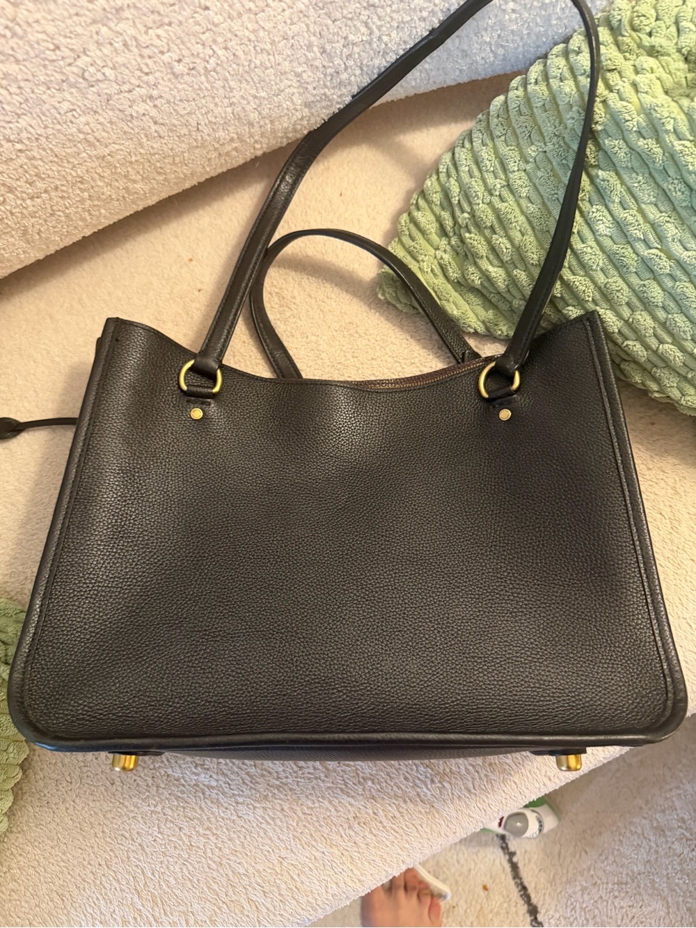 Coach Black Leather Tote Bag - Picture 4 of 8